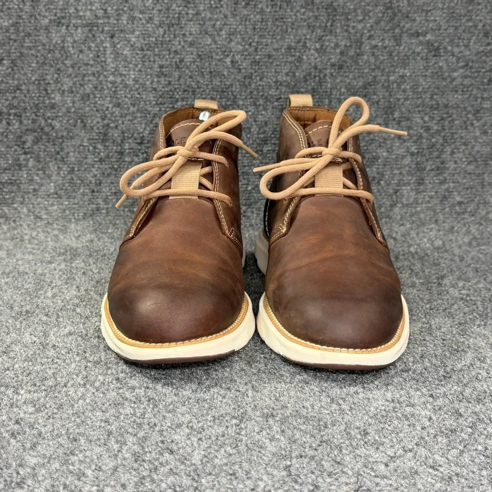 Cole Haan Grand Atlantic Chukka Boots Men's 10 Brown Leather Classic Casual Shoe